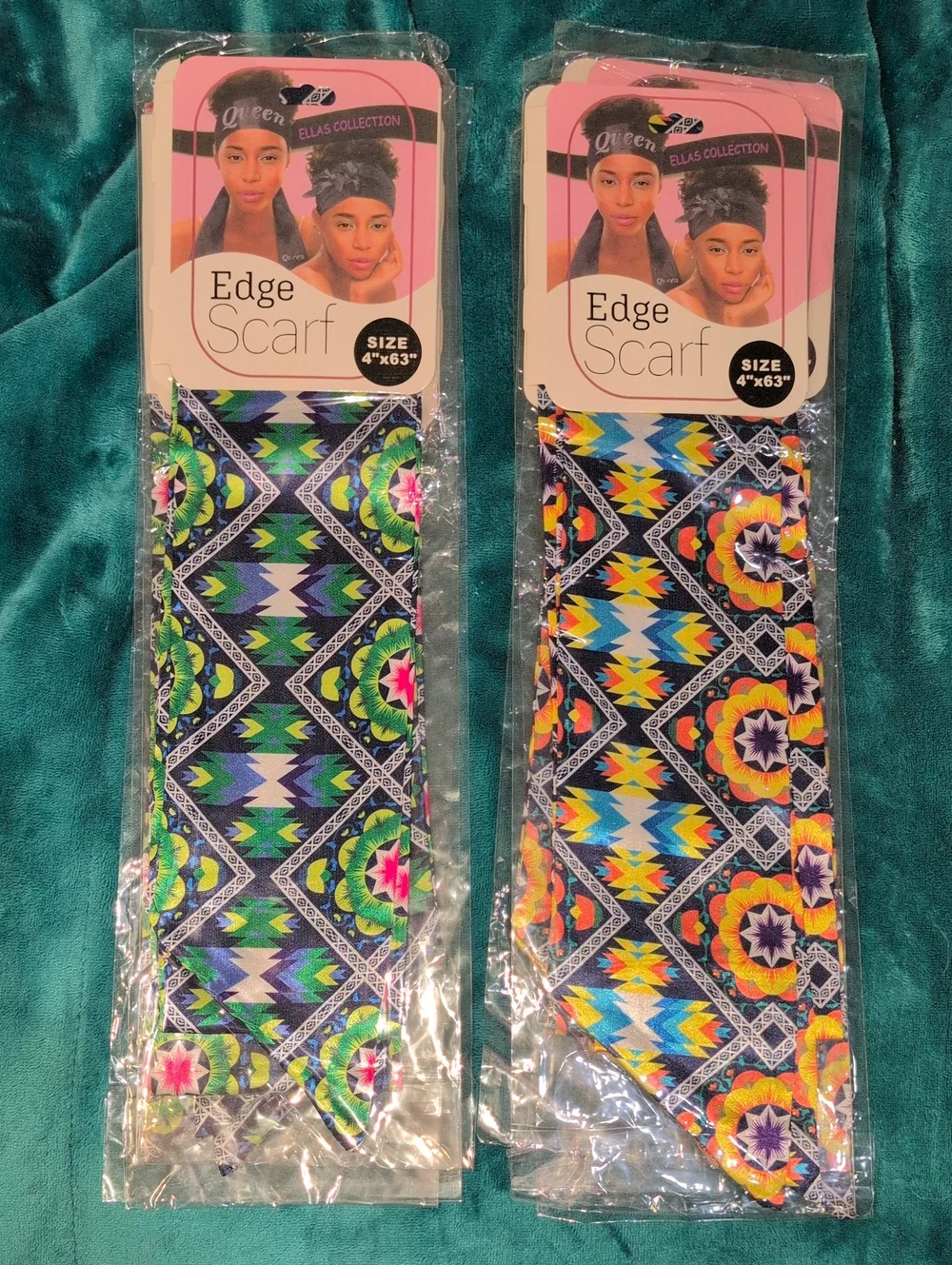 Edge Scarf Headwraps - Bright Geometric Print - Pick 1